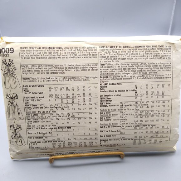 Vintage Sewing PATTERN Simplicity 9009, Jessica McClintock Gunne Sax 1988 Misses - Picture 2 of 2